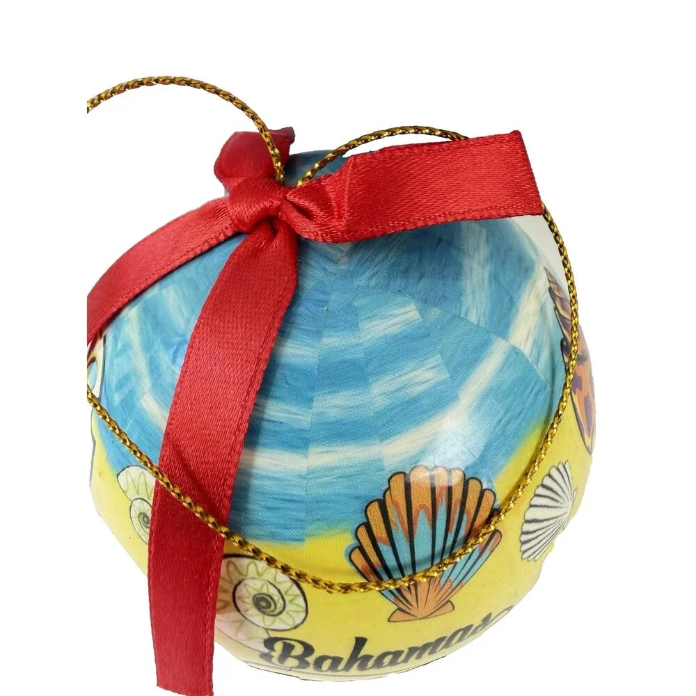 VTG Bahamas CocoCay Christmas Ornament Beach Shell Starfish Souvenir 4” Holiday